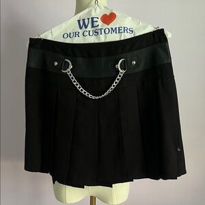 Royal Bones Tripp Pleated chain mini skirt